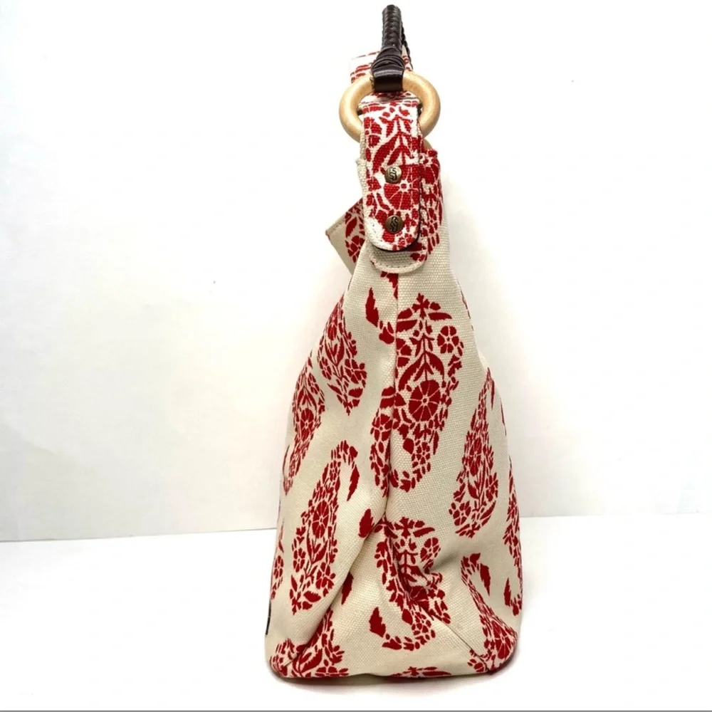NWT STEPHANIE JOHNSON Loop Paisley Canvas And Vegan Hobo Bag 💗